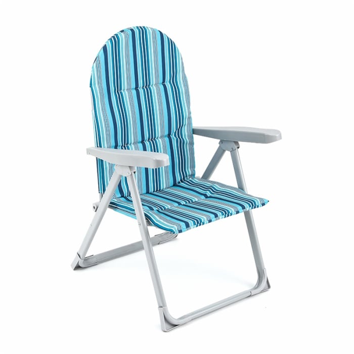 5 Position Outdoor Portable Folding Beach Padded Adjustable Beach Chair