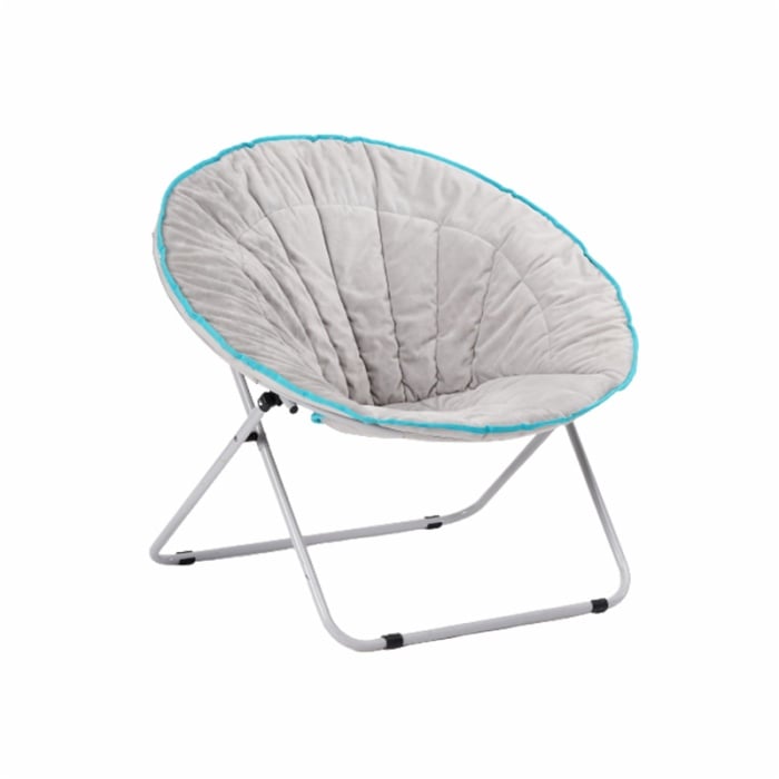 Folding Cozy Chair/Faux Fur Saucer Chair for Bedroom Outdoor Indoor Moon Chair