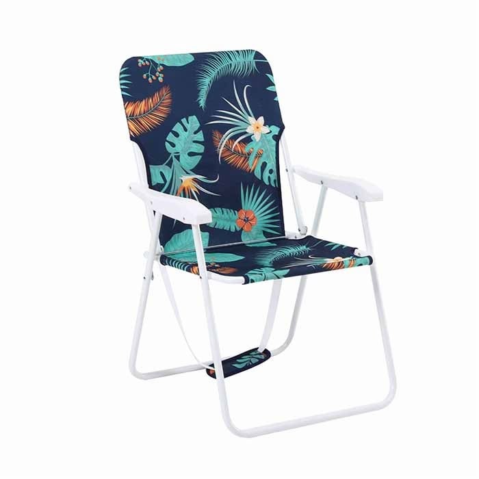 Outdoor Strong Steel High Seat Portable Adjustable Lightweight Folding Beach Chair