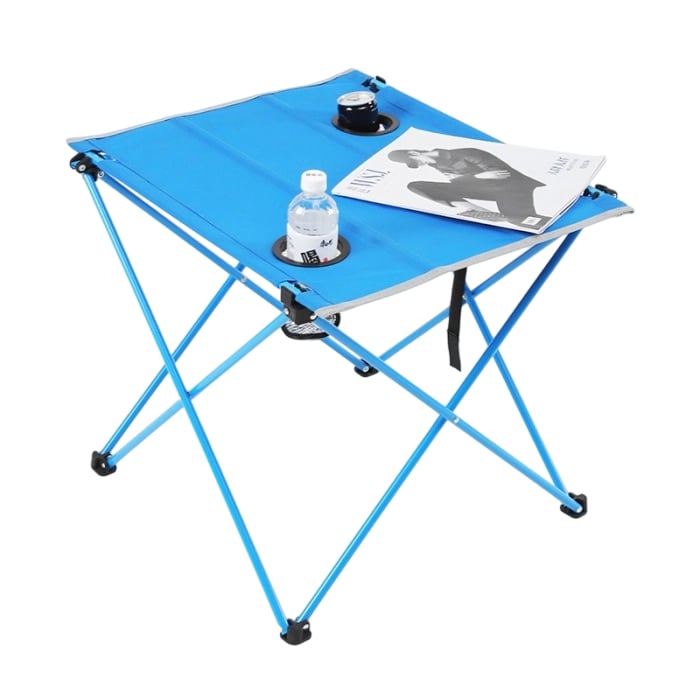 Small Folding Compact Lightweight Aluminium Outdoor Camping Table for Beach Lawn