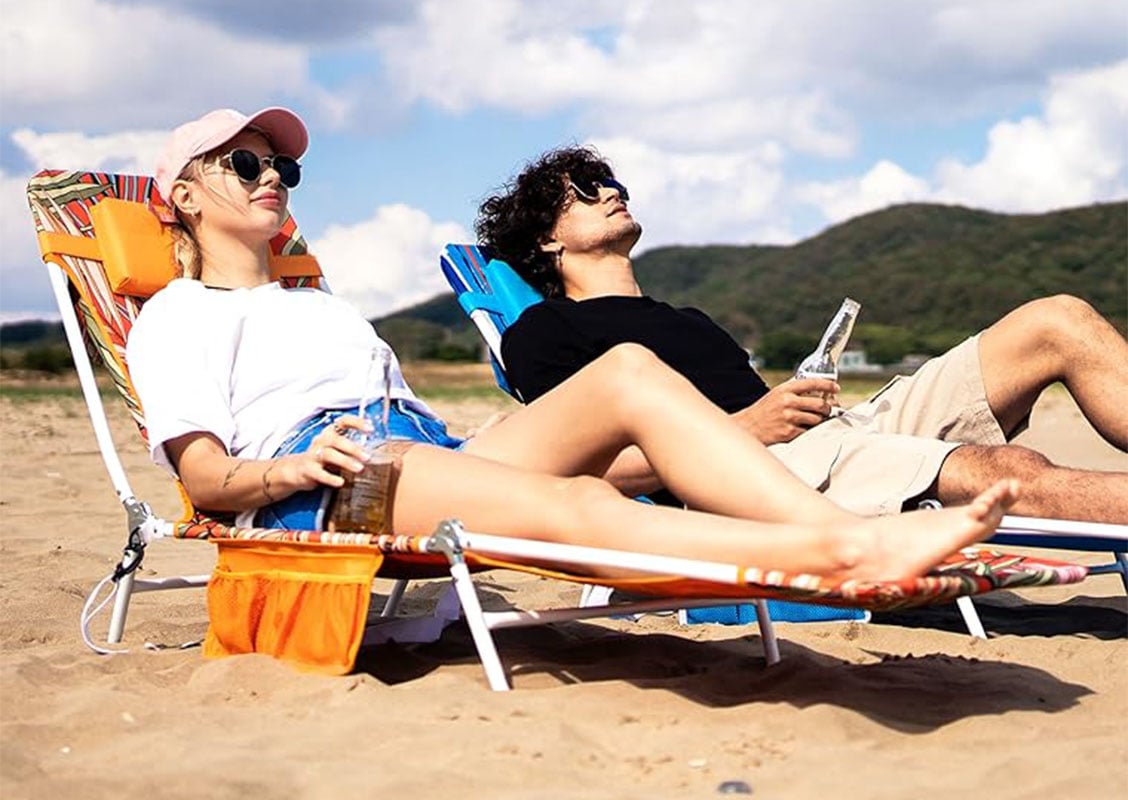 Lay Flat Lounge Beach Chair
