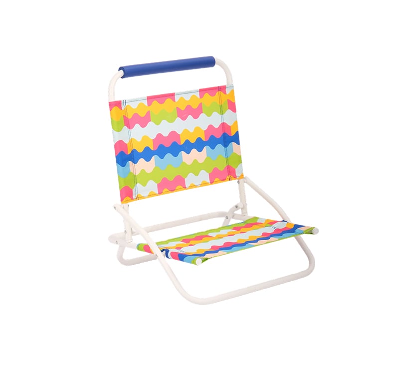 Low Seat Beach Chair with Fade-Resistant Fabric – Steel Frame