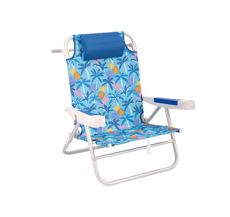 5-Position Lightweight Backpack Beach Chair with with Straps & Storage