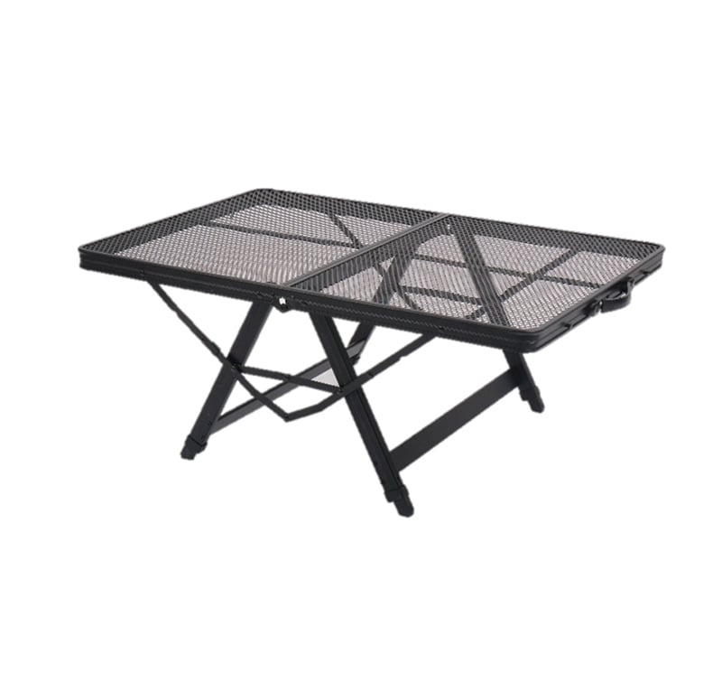 Compact Aluminum Camping Table with 3 Adjustable Heights, 30kg Capacity