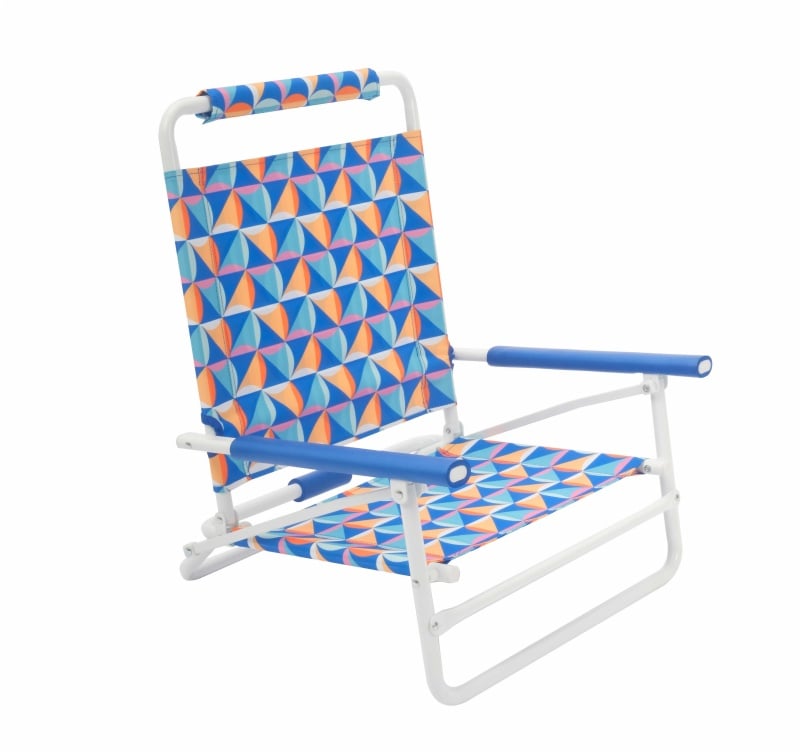 Low Seat Lightweight Portable Steel Beach Chair