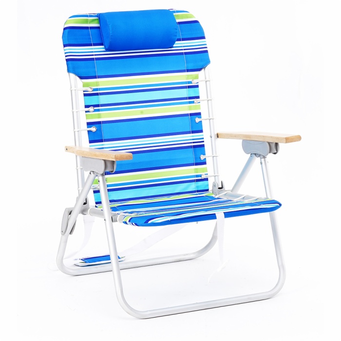 Outdoor Aluminum Folding Reclining Beach Chair Luxury Beach Chair