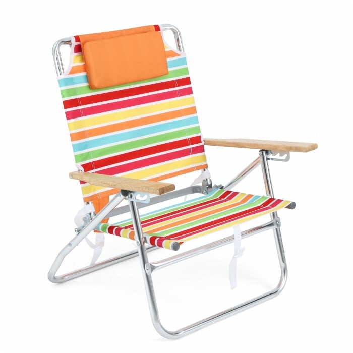 Outdoor Aluminum Folding Reclining Beach Chair Luxury Beach Chair
