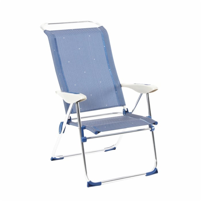 5 Position Textile Portable Beach Chair Folding Aluminum Beach Chair
