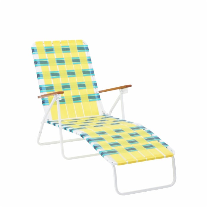 Folding Web Chaise Lounge Chair 3 Adjustable Position Portable Beach Reclining Camping Lawn Chairs