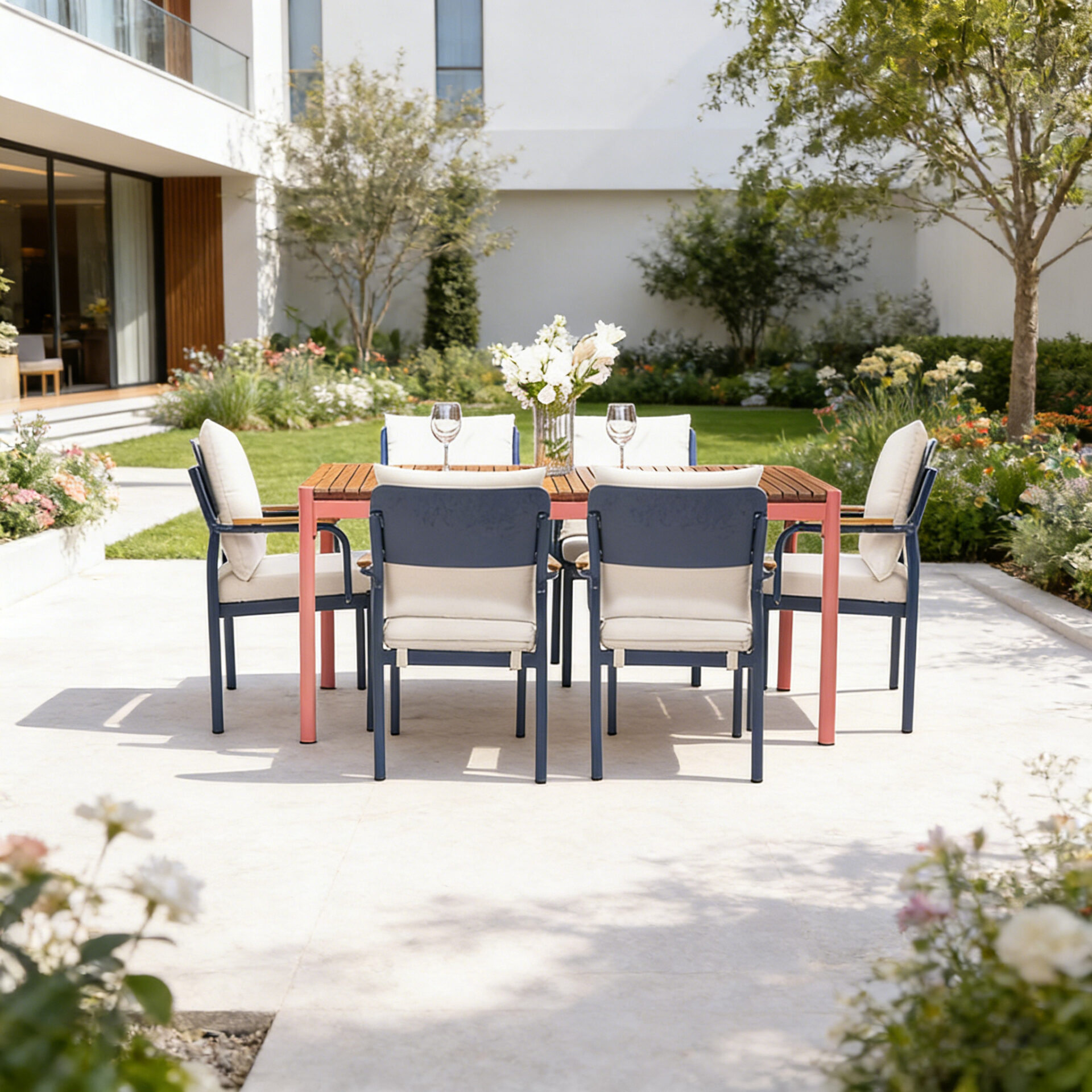 Rockhill 7 Pc Outdoor Dining Set with Cushions AF2200