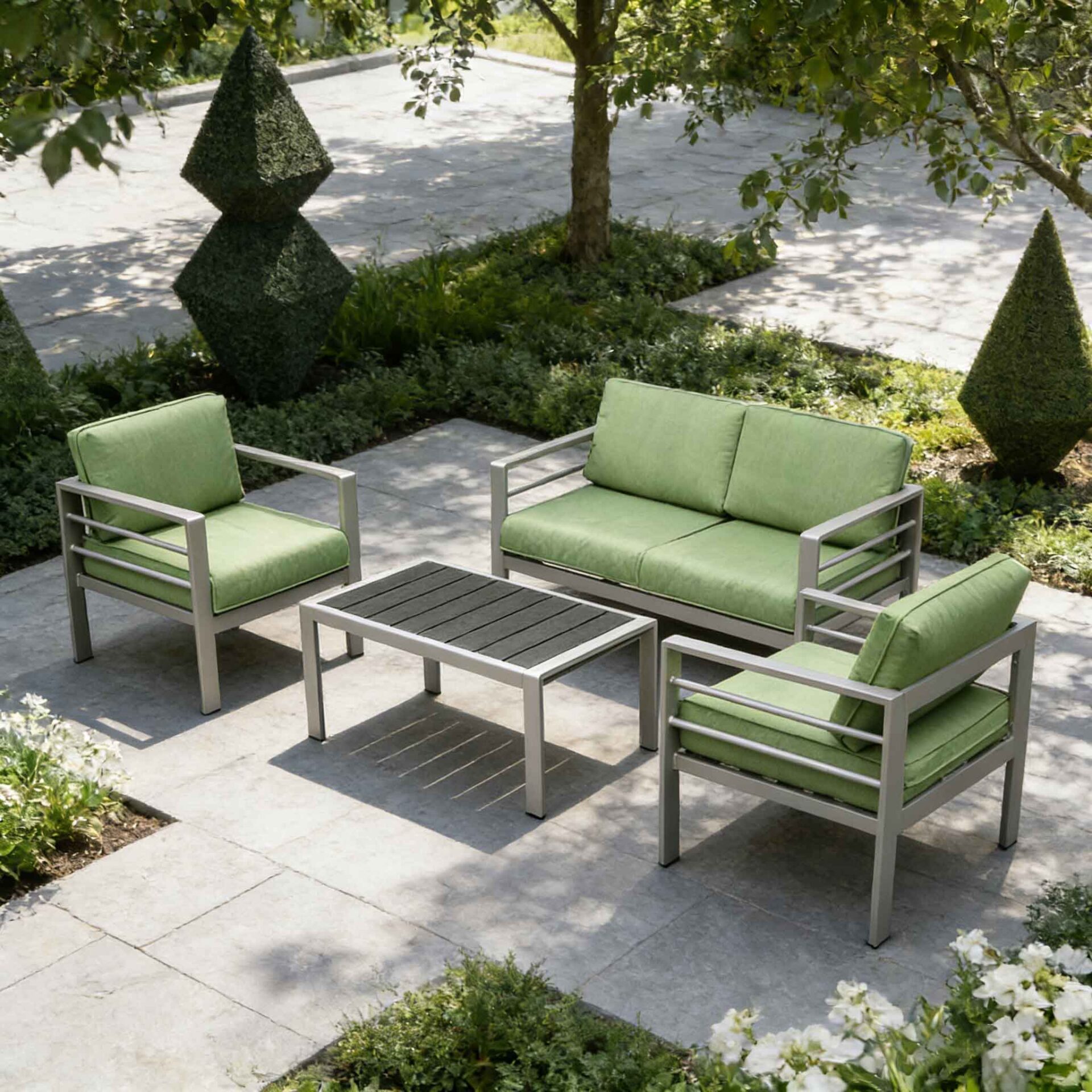 Steel Outdoor KD Sofa Set 2004