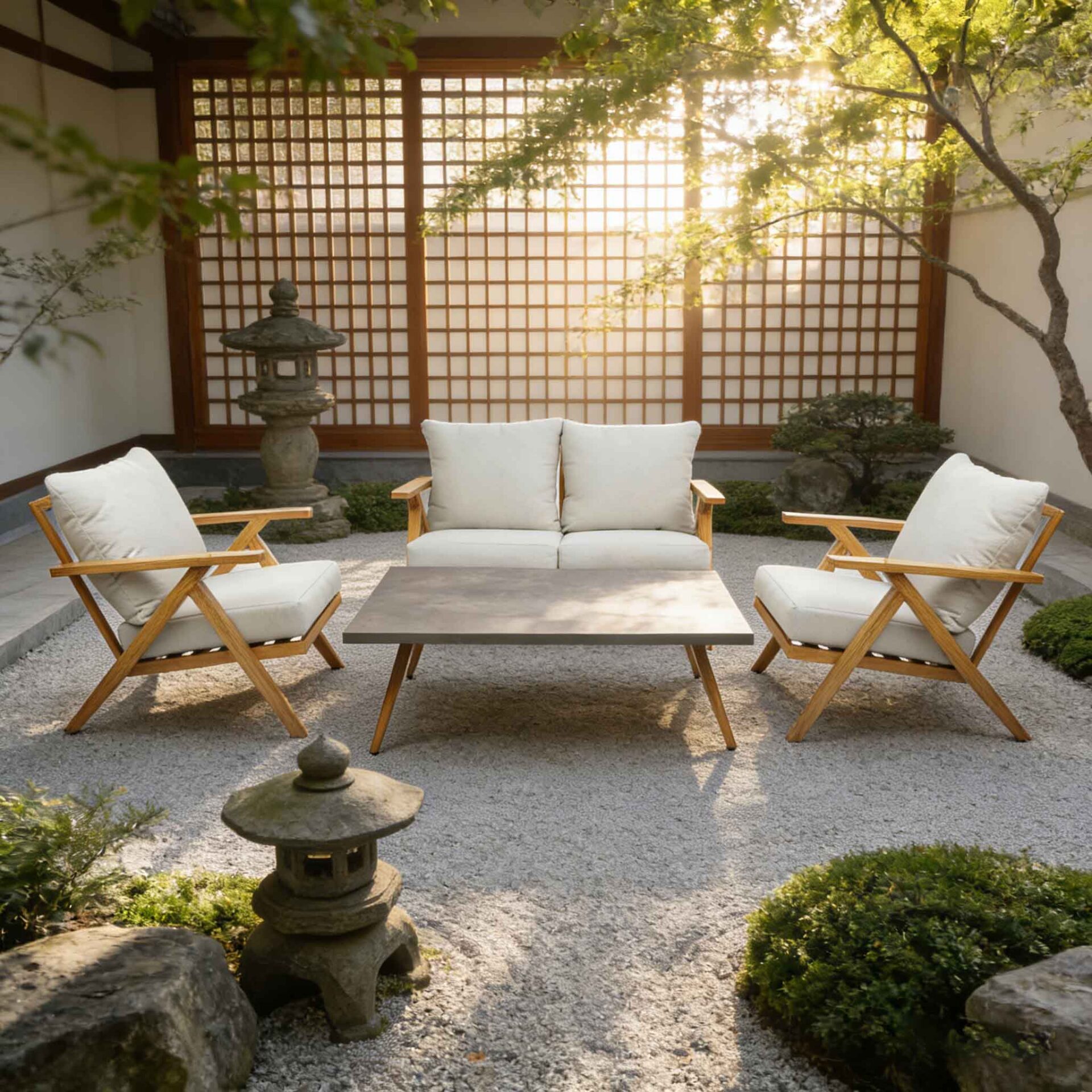 3 Pc Chair and 1PC Table Outdoor Conversation Set AF2205